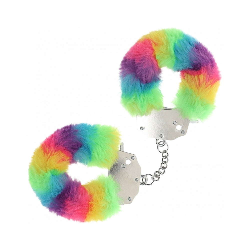 SHOTS - OUCH! HEAVY-DUTY FLUFFY HANDCUFFS MULTICOLOR 1