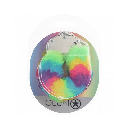 SHOTS - OUCH! HEAVY-DUTY FLUFFY HANDCUFFS MULTICOLOR 1