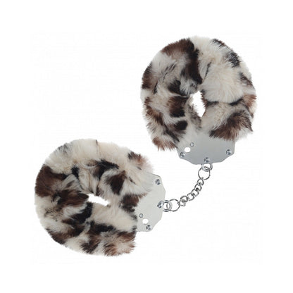SHOTS - OUCH! HEAVY-DUTY FLUFFY HANDCUFFS SNOW LEOPARD
