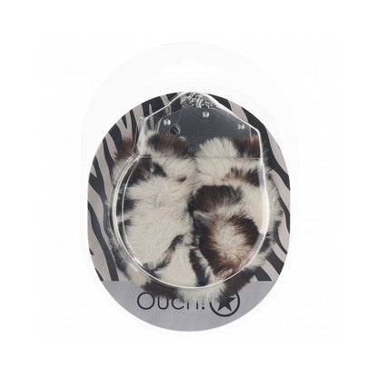SHOTS - OUCH! HEAVY-DUTY FLUFFY HANDCUFFS SNOW LEOPARD