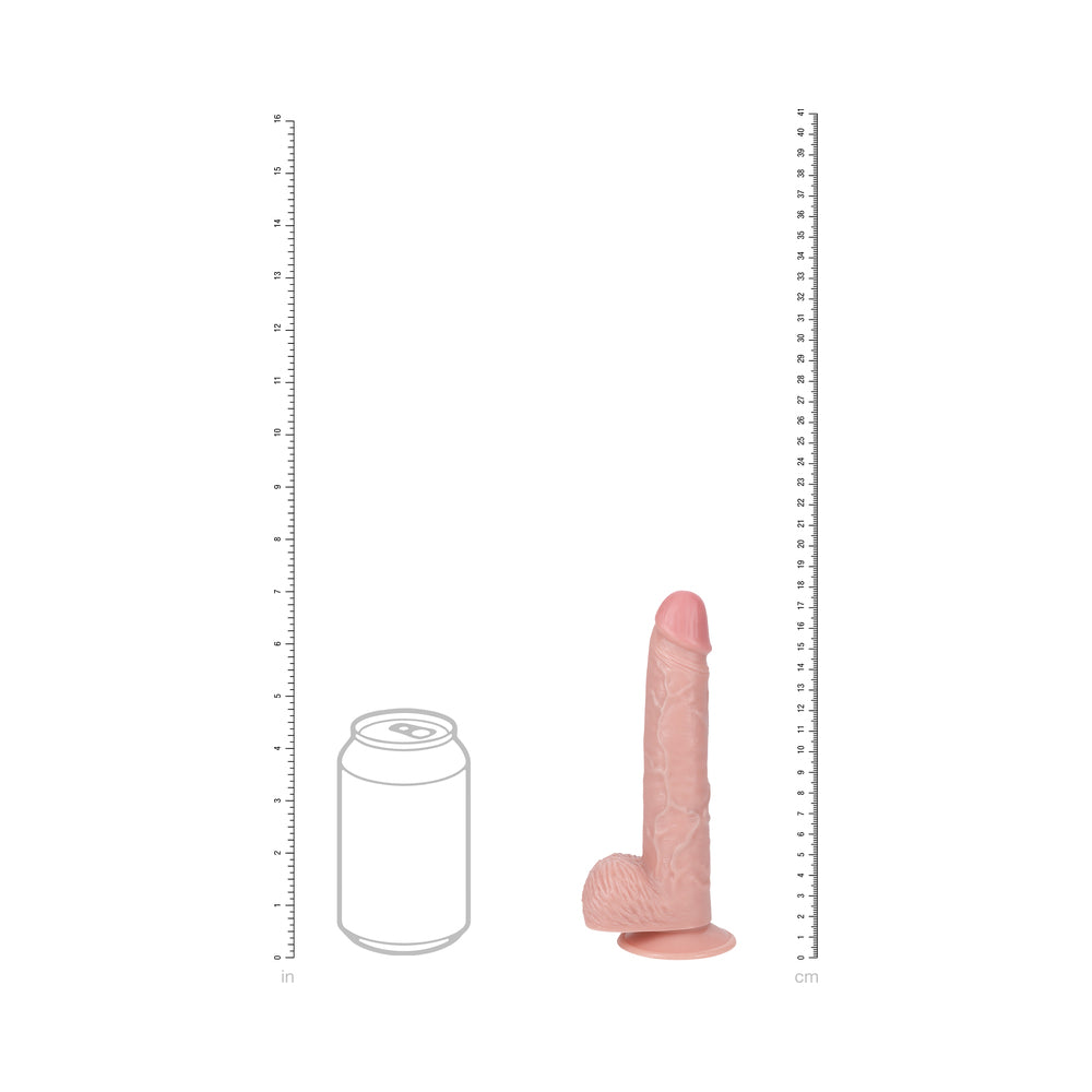 SHOTS - REALROCK 7 IN. VIBRATING COCK WITH BALLS REGULAR STRAIGHT