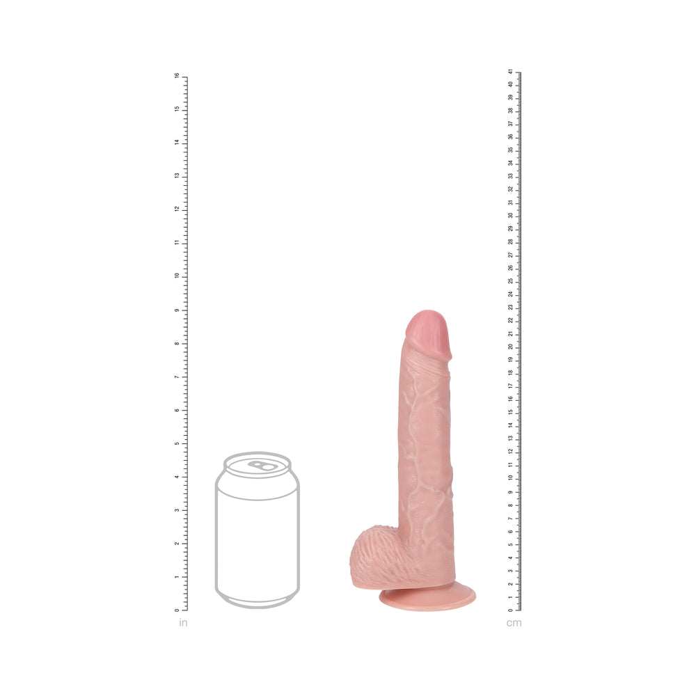 SHOTS - REALROCK 9 IN. VIBRATING COCK WITH BALLS REGULAR STRAIGHT