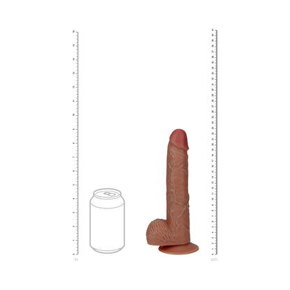 SHOTS - REALROCK 9 IN. VIBRATING COCK WITH BALLS REGULAR STRAIGHT