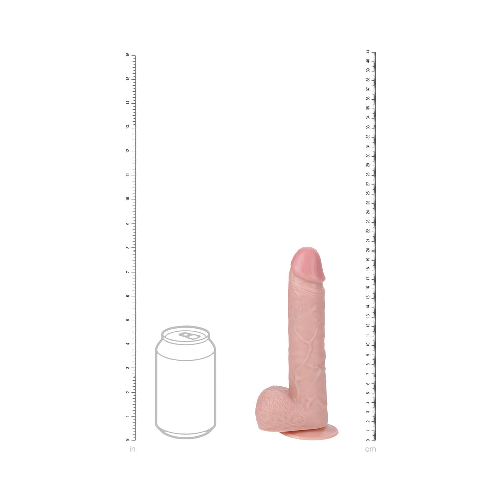 SHOTS - REALROCK 8 IN. VIBRATING AND THRUSTING COCK WITH BALLS REGULAR STRAIGHT