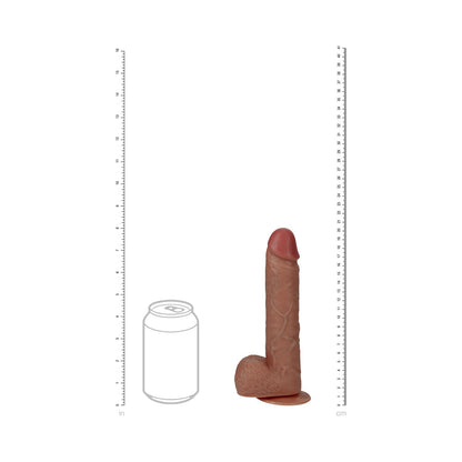 SHOTS - REALROCK 8 IN. VIBRATING AND THRUSTING COCK WITH BALLS REGULAR STRAIGHT