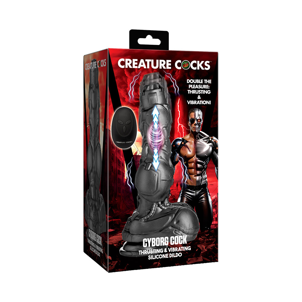 XR BRANDS - CREATURE COCKS CYBORG THRUSTING SILICONE DILDO