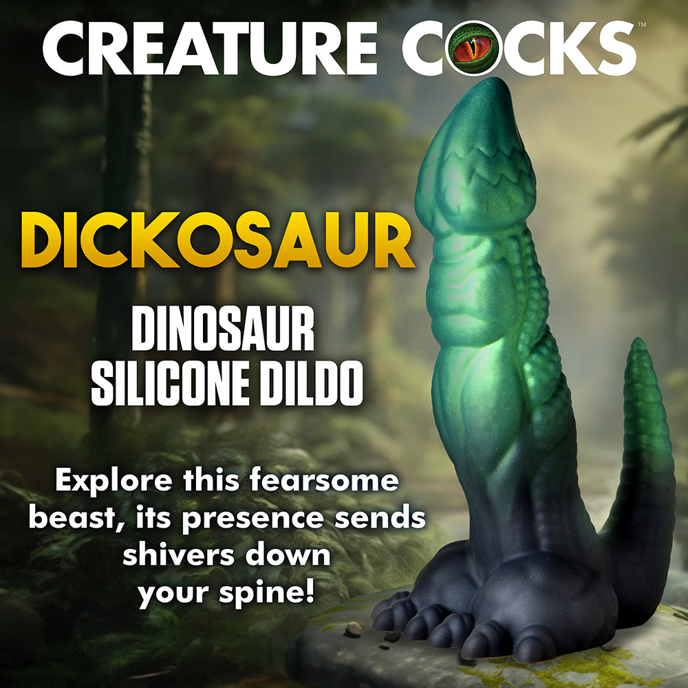 XR BRANDS - CREATURE COCKS DICKOSAUR DINOSAUR SILICONE DILDO