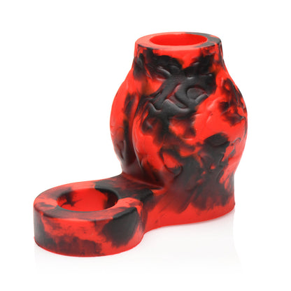 XR BRANDS - CREATURE COCKS HELL HOUND SILICONE GIRTH ENHANCER WITH BALL STRAP