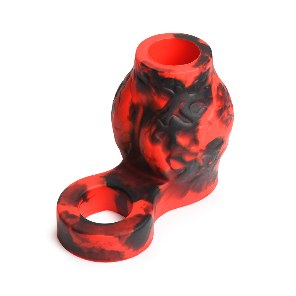 XR BRANDS - CREATURE COCKS HELL HOUND SILICONE GIRTH ENHANCER WITH BALL STRAP