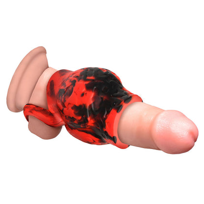 XR BRANDS - CREATURE COCKS HELL HOUND SILICONE GIRTH ENHANCER WITH BALL STRAP