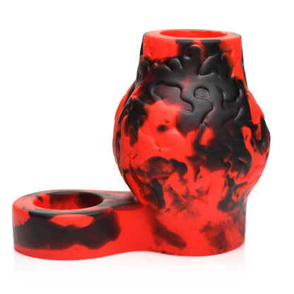 XR BRANDS - CREATURE COCKS HELL HOUND SILICONE GIRTH ENHANCER WITH BALL STRAP