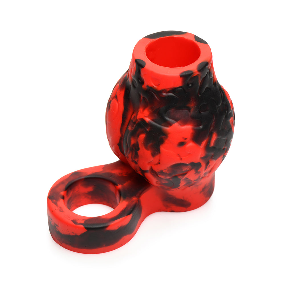 XR BRANDS - CREATURE COCKS HELL HOUND SILICONE GIRTH ENHANCER WITH BALL STRAP