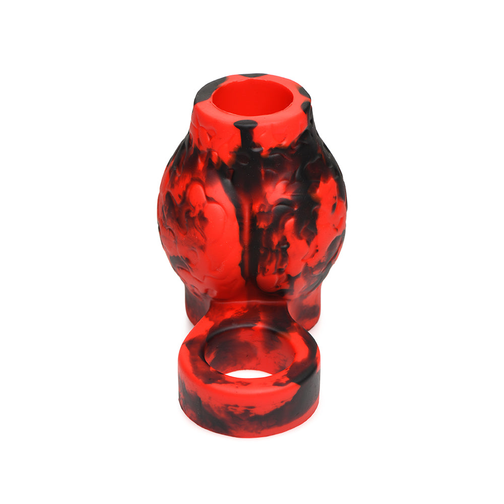 XR BRANDS - CREATURE COCKS HELL HOUND SILICONE GIRTH ENHANCER WITH BALL STRAP