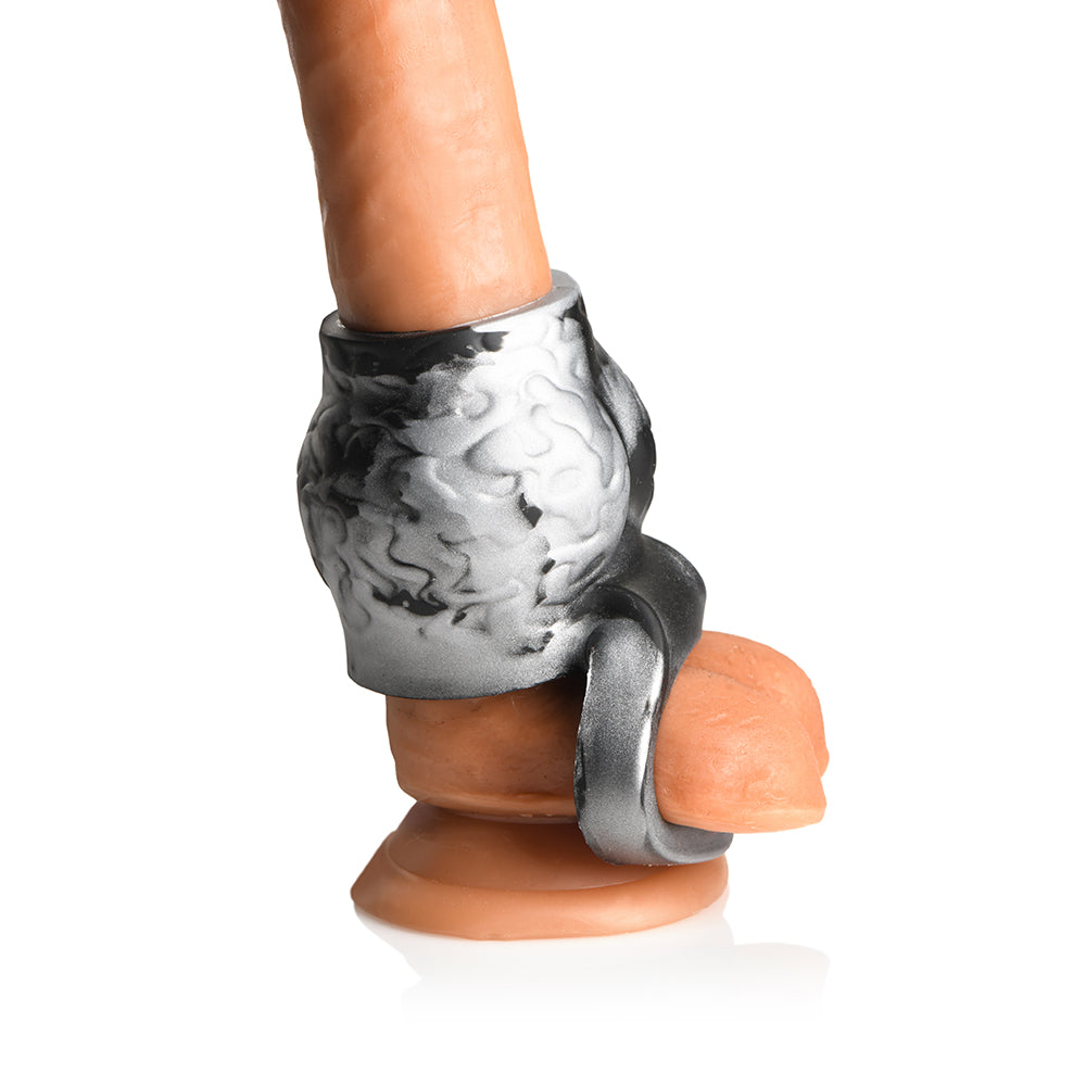 XR BRANDS - CREATURE COCKS NIGHT PROWLER SILICONE GIRTH ENHANCER WITH BALL STRAP