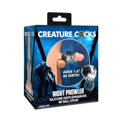 XR BRANDS - CREATURE COCKS NIGHT PROWLER SILICONE GIRTH ENHANCER WITH BALL STRAP