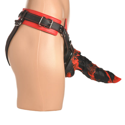 XR BRANDS - CREATURE COCKS HORNY DEVIL STRAP-ON HARNESS RED