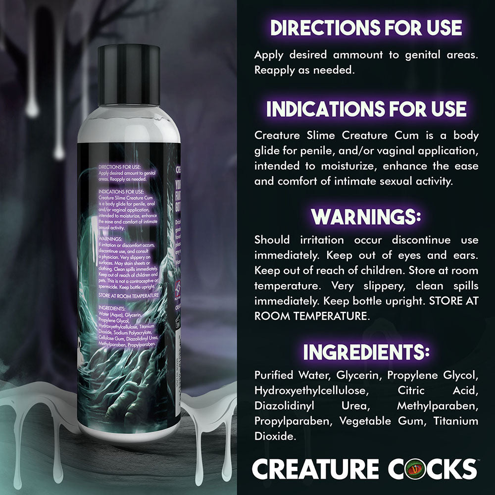 XR BRANDS - CREATURE SLIME CREATURE CUM UNSCENTED JIZZ LUBRICANT 8 OZ.