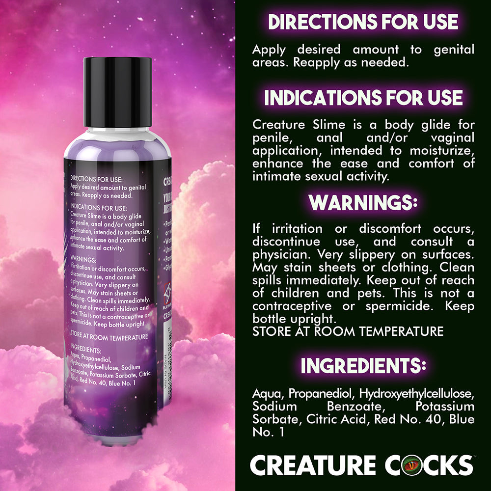 XR BRANDS - CREATURE SLIME PURPLE WATER-BASED LUBRICANT 4 OZ.