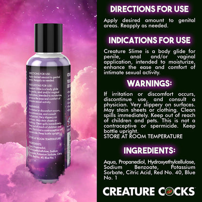 XR BRANDS - CREATURE SLIME PURPLE WATER-BASED LUBRICANT 4 OZ.