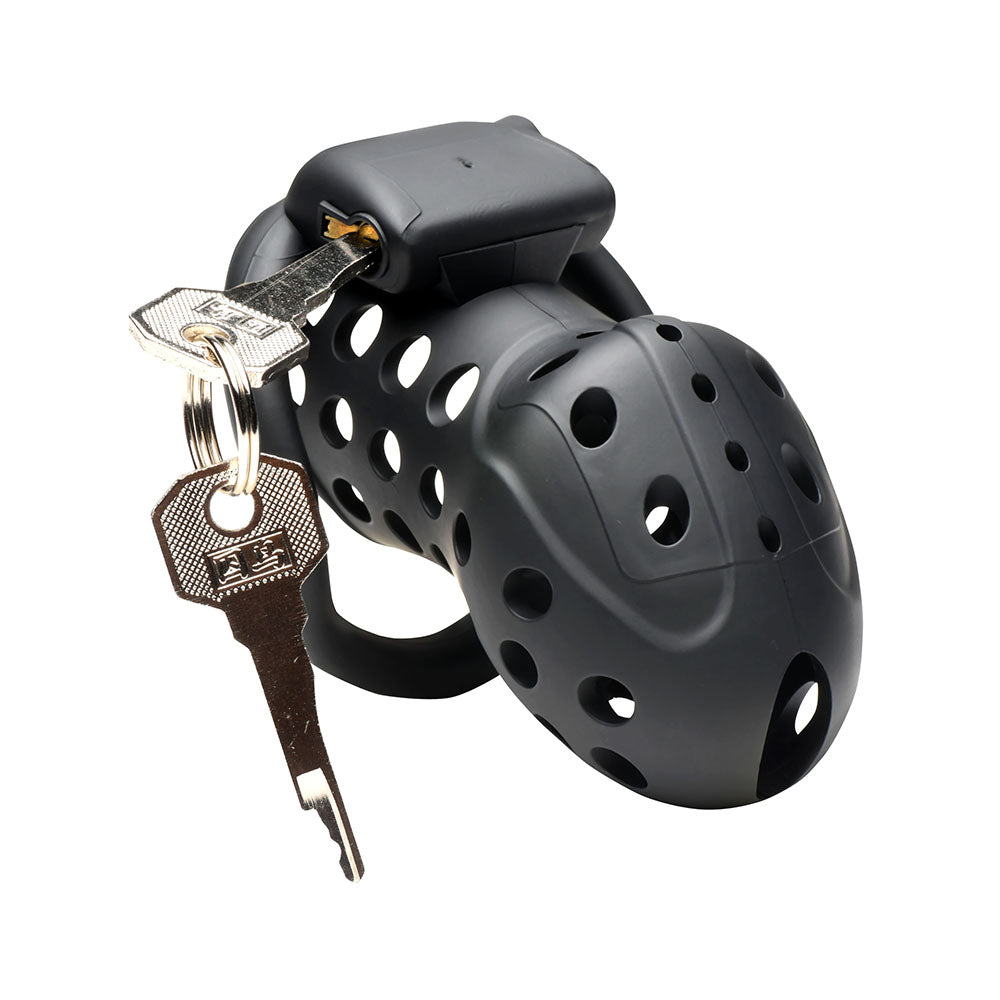 XR BRANDS - MASTER SERIES LOCK DOWN CHASTITY CAGE