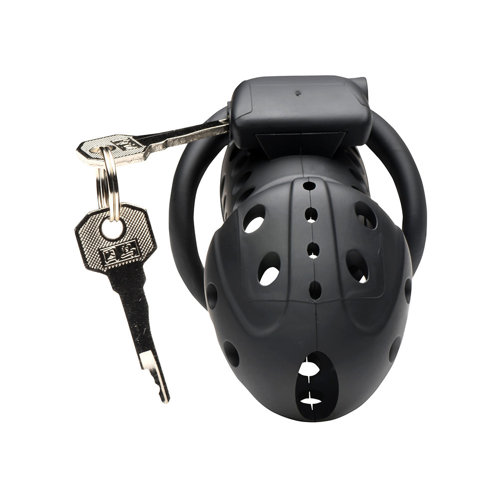 XR BRANDS - MASTER SERIES LOCK DOWN CHASTITY CAGE