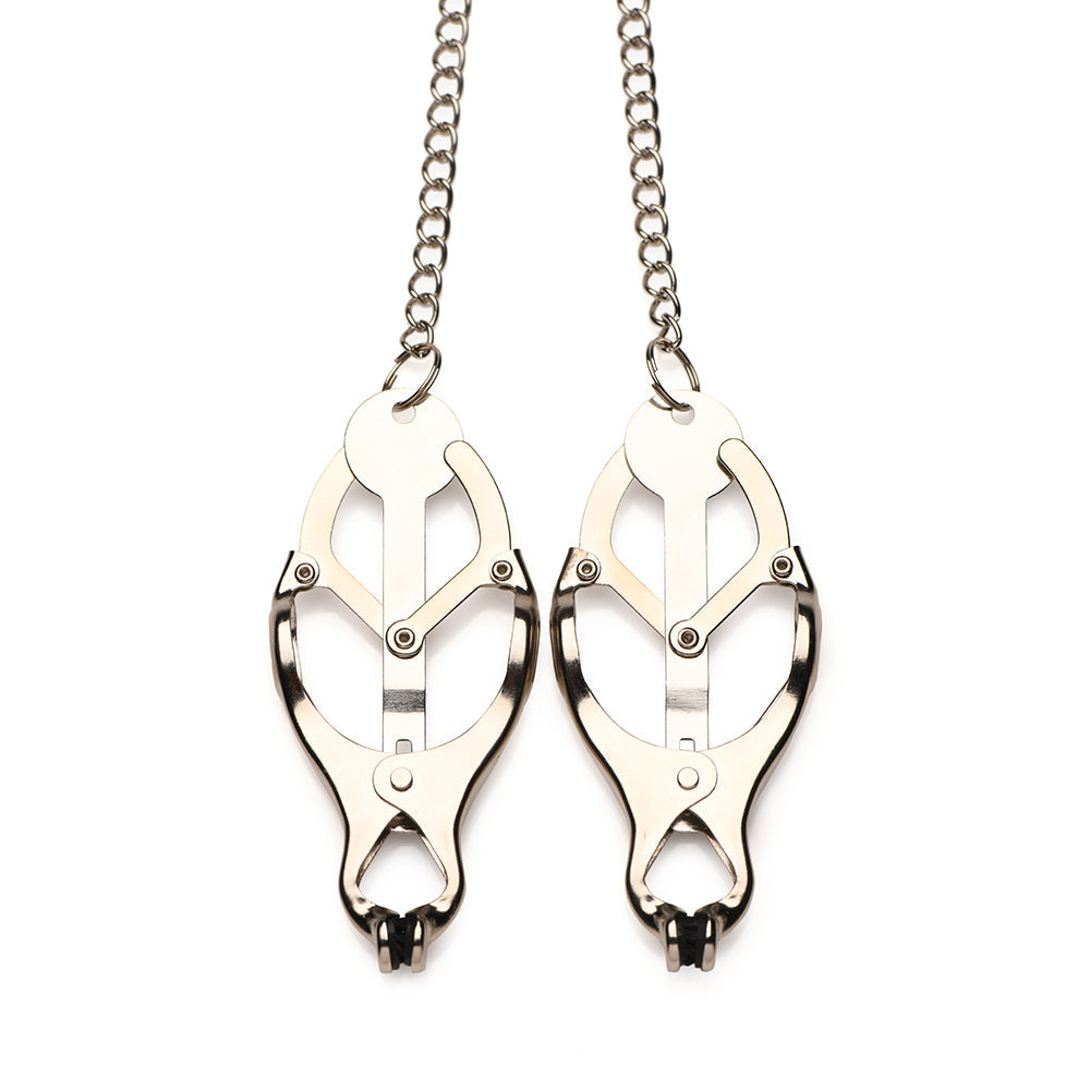 XR BRANDS - MASTER SERIES PRIMAL SPIKED CLOVER NIPPLE CLAMPS