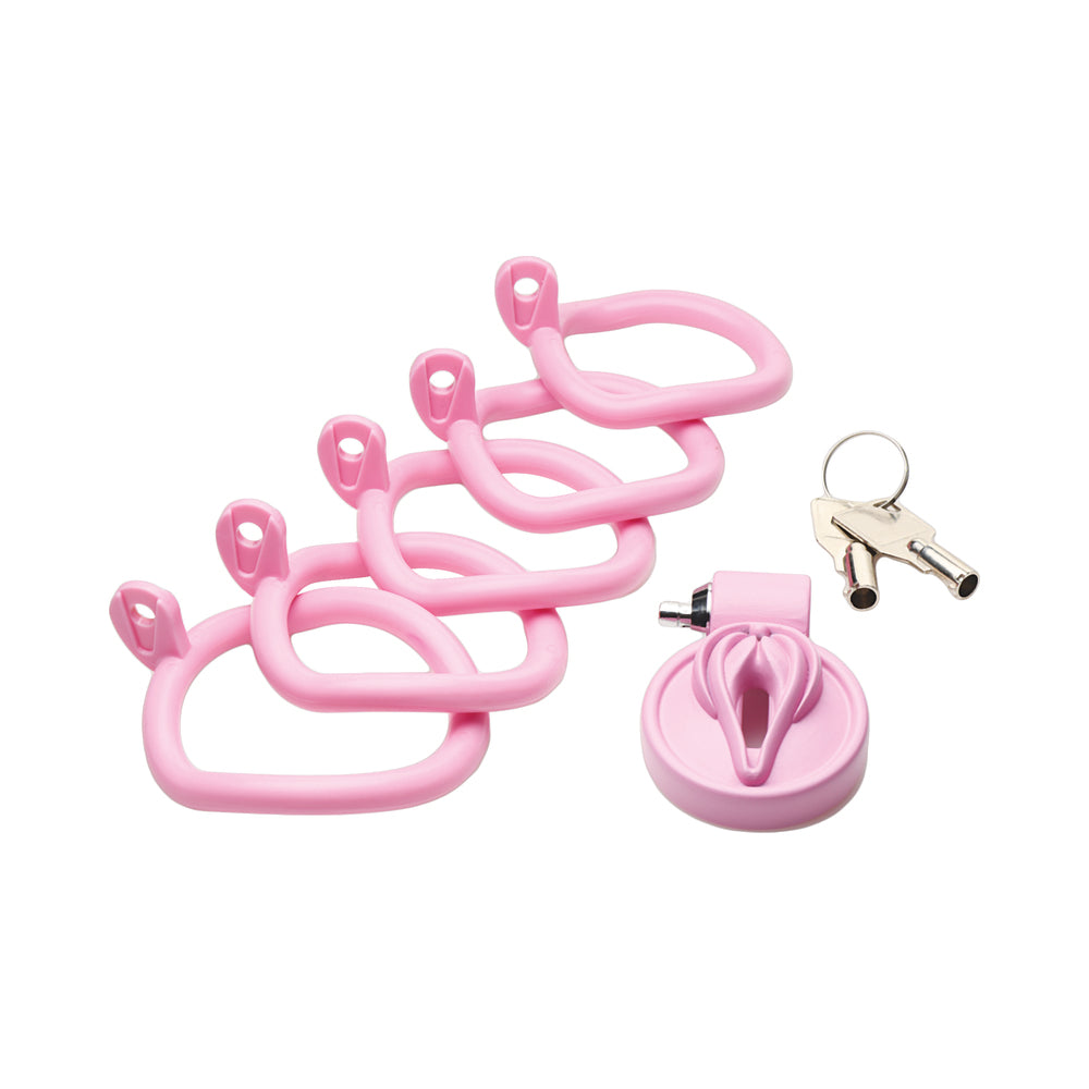 XR BRANDS - MASTER SERIES VULVA LOCKING CHASTITY CAGE
