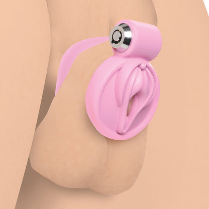 XR BRANDS - MASTER SERIES VULVA LOCKING CHASTITY CAGE
