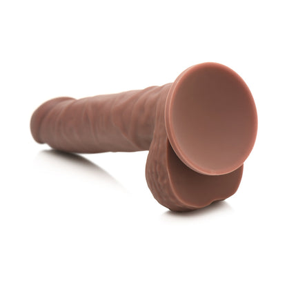 CURVE NOVELTIES - EASY RIDERS 7 IN. SILICONE DILDO WITH BALLS DARK