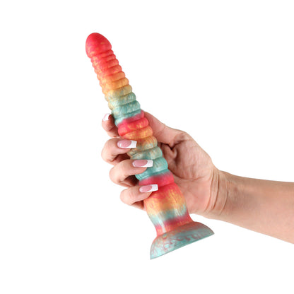 NS NOVELTIES - COLOURS STACKED 9 IN. DILDO RED/GOLD