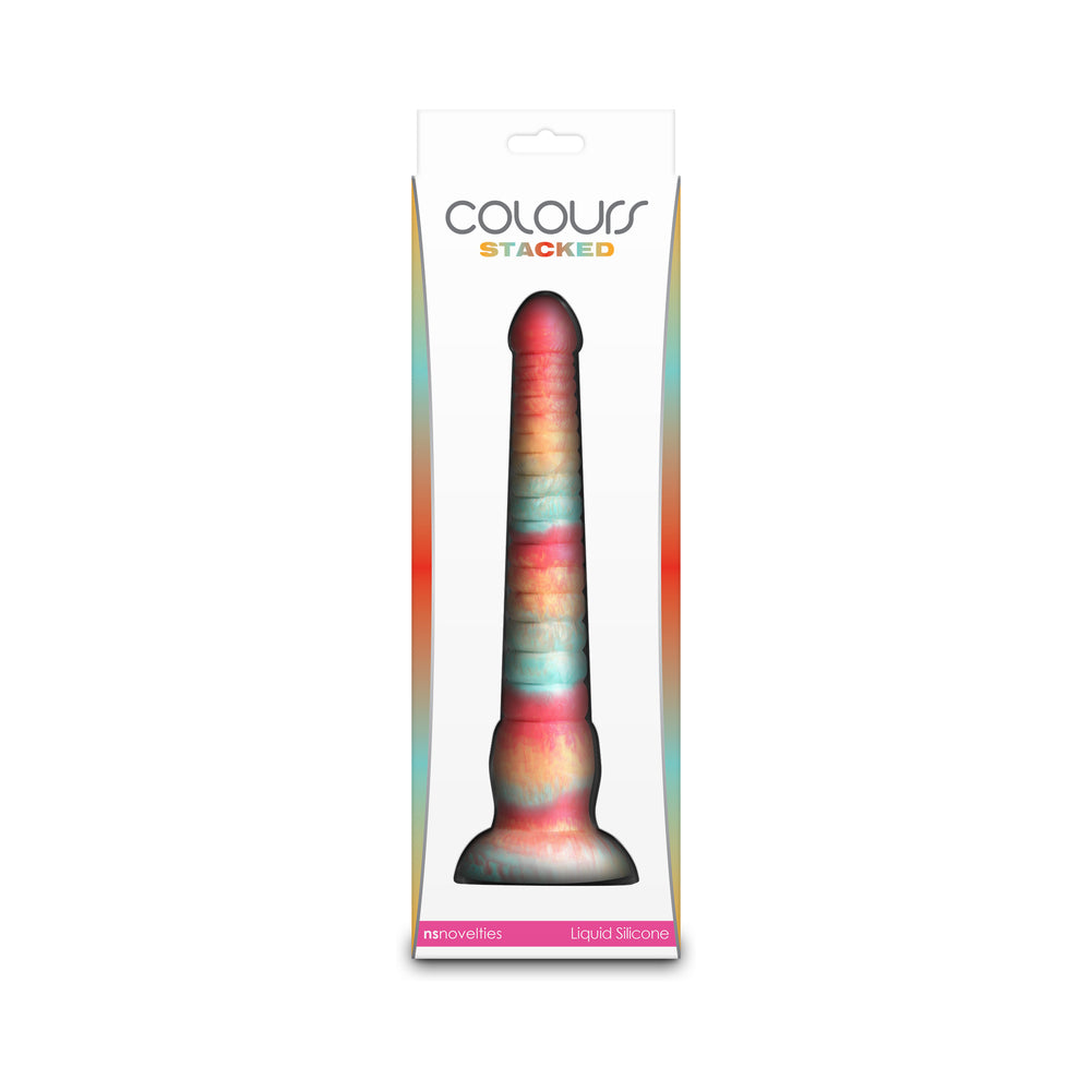 NS NOVELTIES - COLOURS STACKED 9 IN. DILDO RED/GOLD