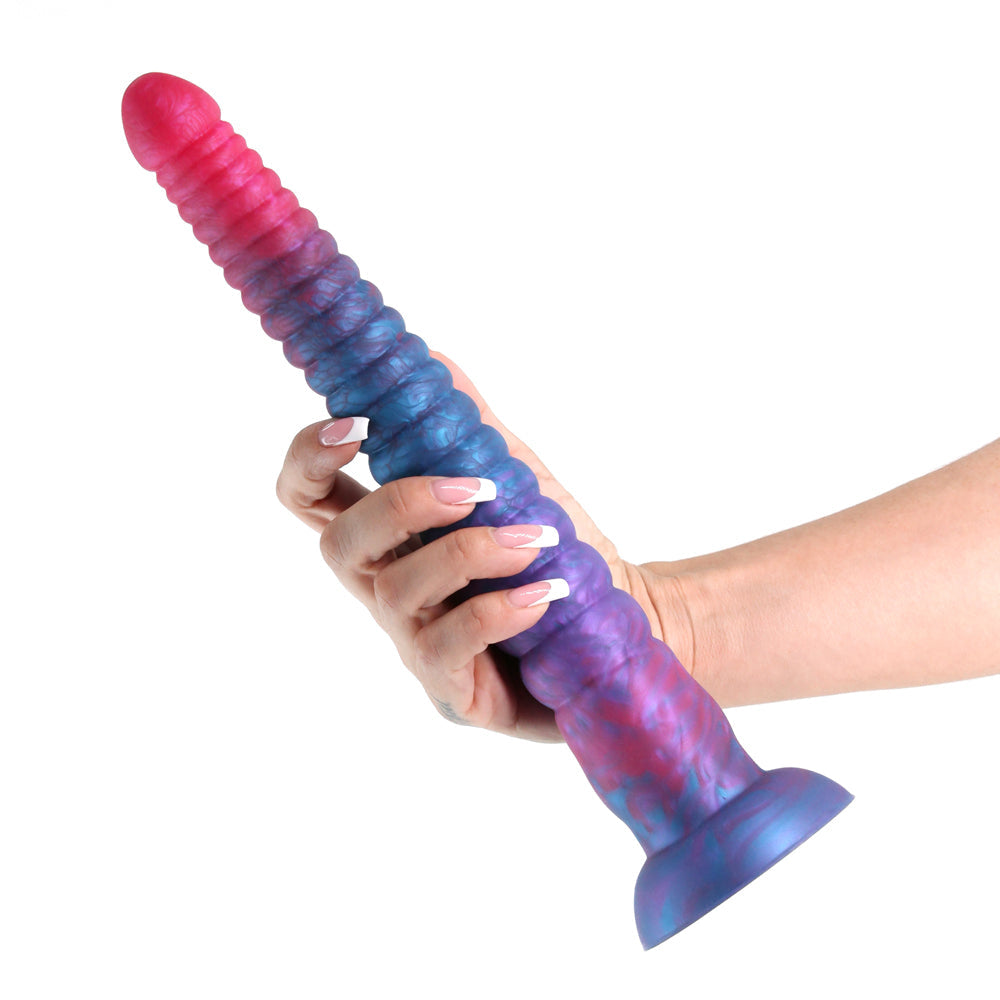 NS NOVELTIES - COLOURS STACKED 12 IN. DILDO PINK/BLUE