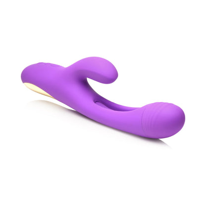XR BRANDS - FLICKERS TRI-FLICK FLICKING SILICONE RABBIT VIBRATOR