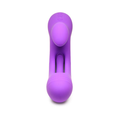 XR BRANDS - FLICKERS TRI-FLICK FLICKING SILICONE RABBIT VIBRATOR