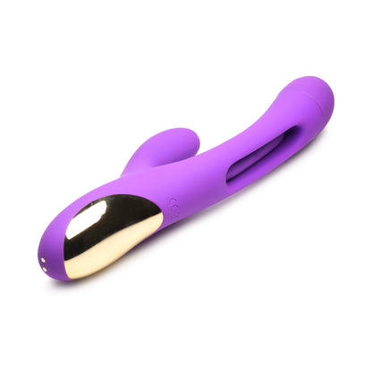 XR BRANDS - FLICKERS TRI-FLICK FLICKING SILICONE RABBIT VIBRATOR
