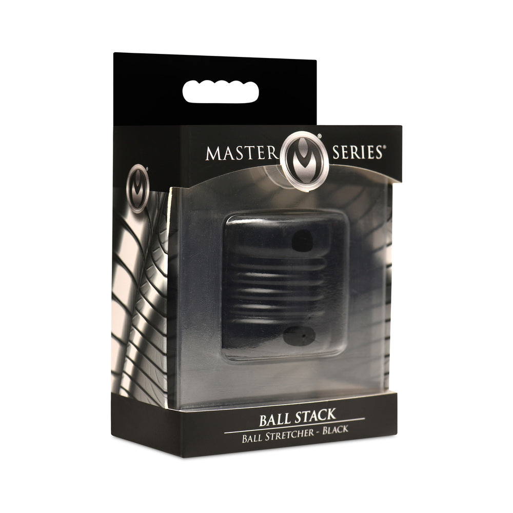 XR BRANDS - MASTER SERIES BALL STACK BALL STRETCHER BLACK