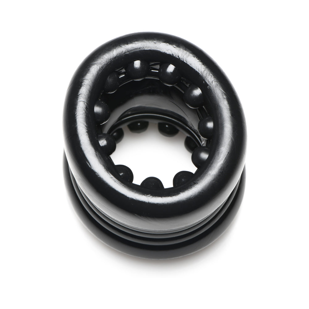 XR BRANDS - MASTER SERIES BALL STACK BALL STRETCHER BLACK