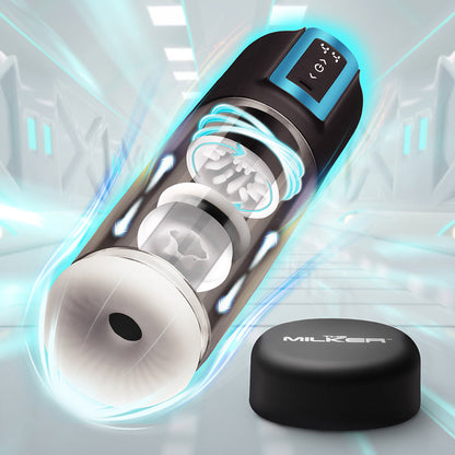 XR BRANDS - THE MILKER THRUSTING & ROTATING MASTURBATOR