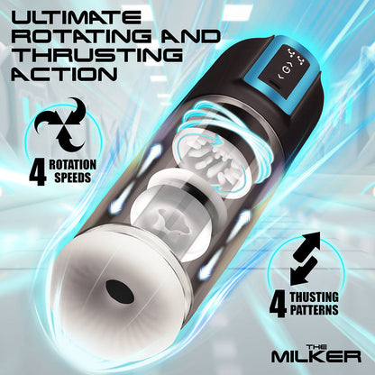 XR BRANDS - THE MILKER THRUSTING & ROTATING MASTURBATOR