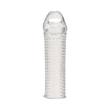 ELECTRIC EEL - BLUE LINE 6.5 IN. CLEAR TEXTURED PENIS ENHANCING SLEEVE EXTENSION