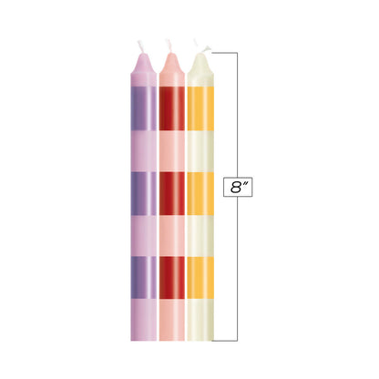 ICON BRANDS - THE 9'S MAKE ME MELT SENSUAL WARM DRIP CANDLES 3PK STRIPES PASTELLINES