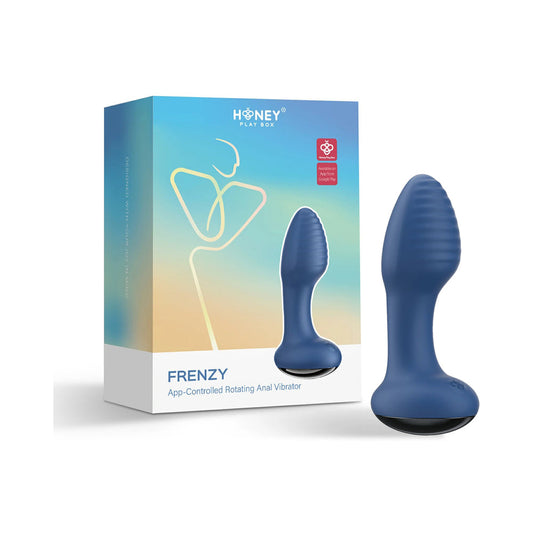 HONEY PLAY BOX - FRENZY PRESSURE SENSING APP-CONTROLLED ROTATING BUTT PLUG BLUE