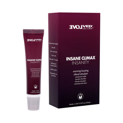 EVOLVED - INSANE CLIMAX INSANITY WARMING BUZZING CLITORAL STIMULANT 0.34 OZ.