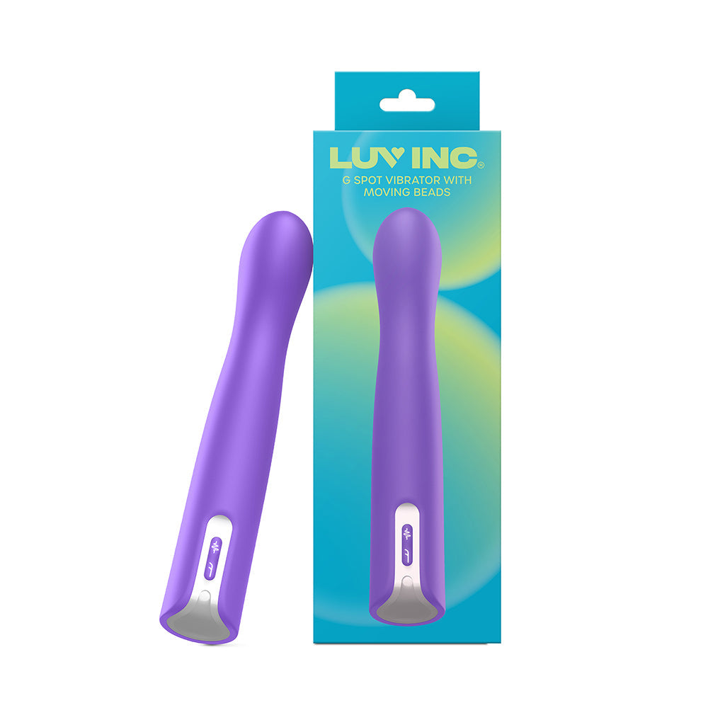 LUV INC. - GB63: G-SPOT VIBRATOR WITH MOVING BEADS PURPLE