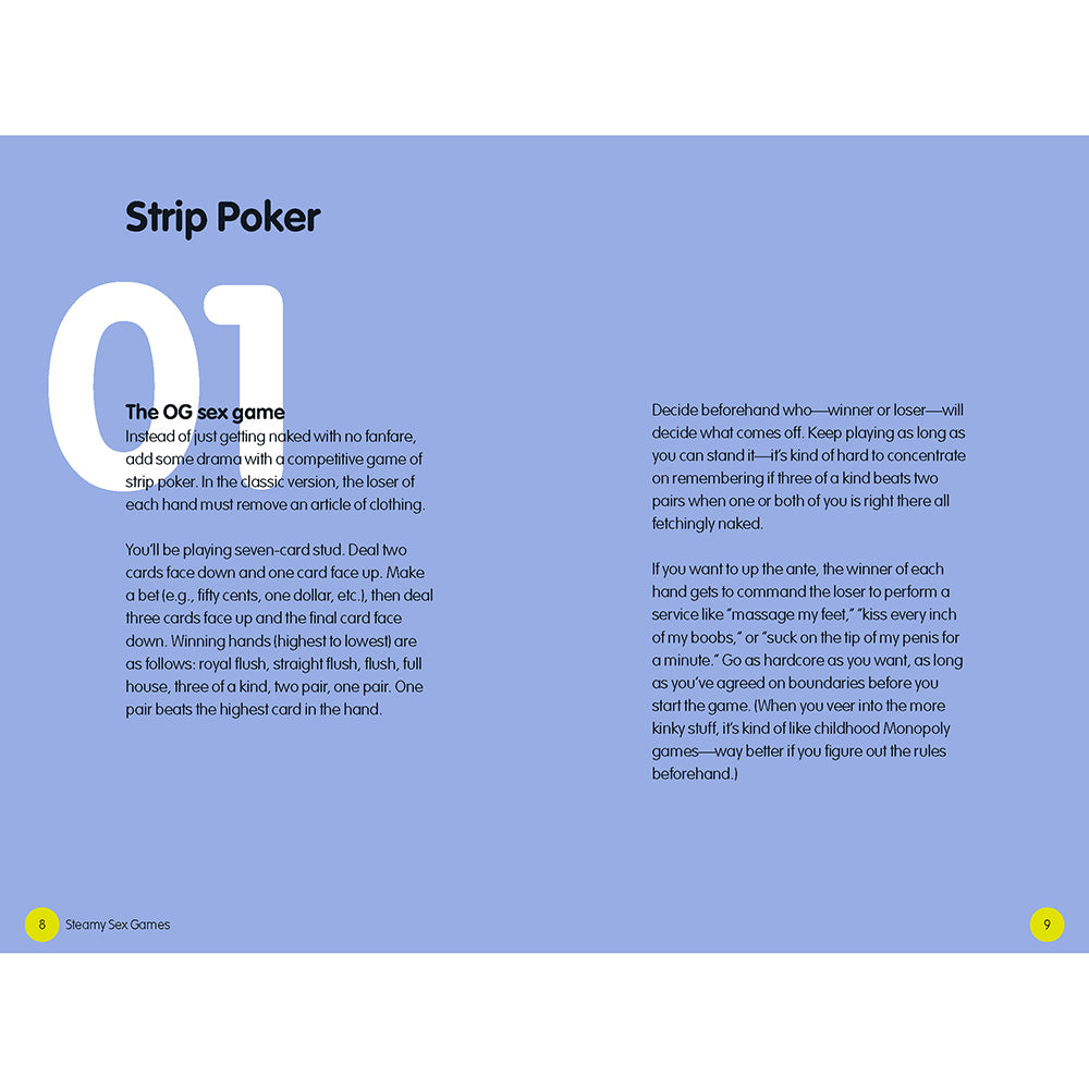 HACHETTE - STEAMY SEX GAMES: A NAUGHTY/NICE PLAYBOOK FOR ADVENTUROUS COUPLES