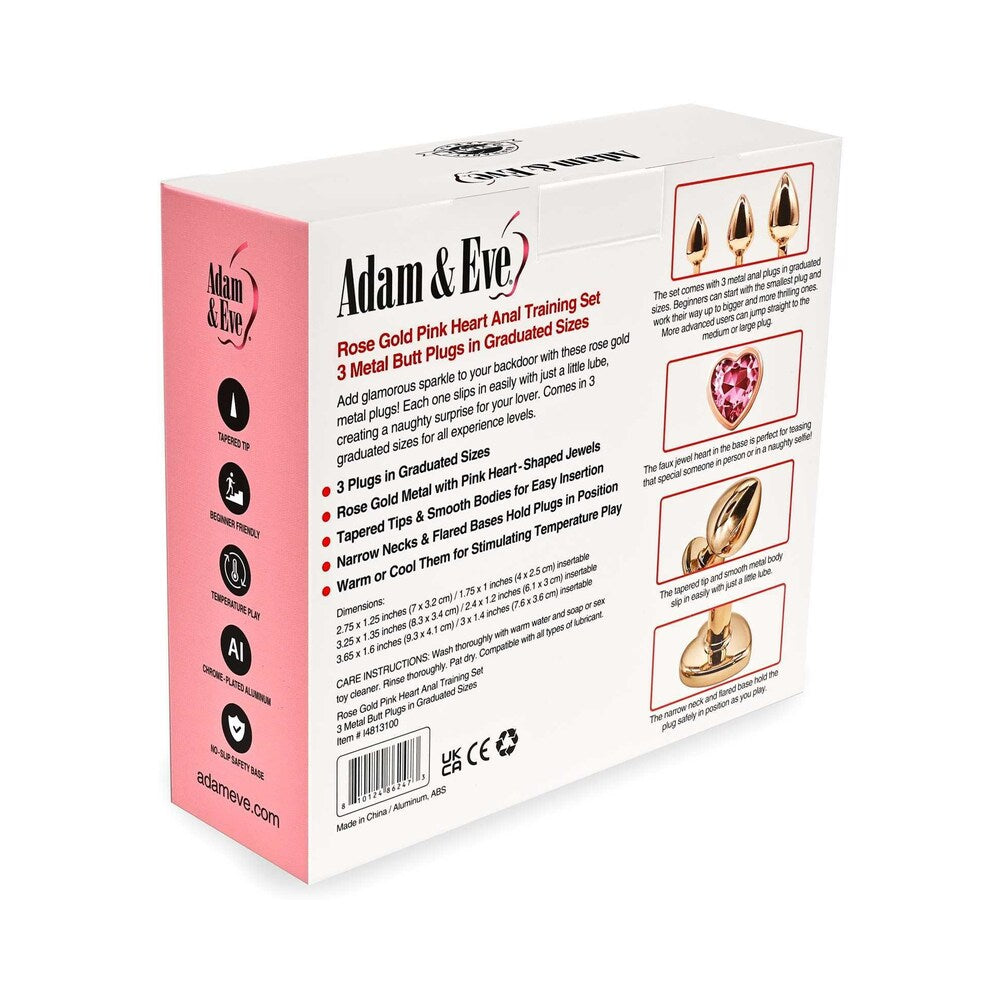 ADAM & EVE - HEART ANAL PLUG TRAINING SET