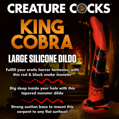 XR BRANDS - CREATURE COCKS KING COBRA LARGE 14 IN. LONG SILICONE DONG