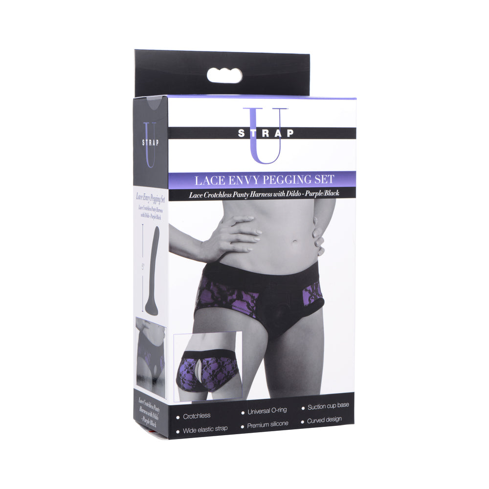 XR BRANDS - STRAP U LACE ENVY PEGGING SET PURPLE/BLACK
