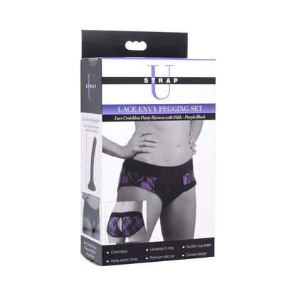 XR BRANDS - STRAP U LACE ENVY PEGGING SET PURPLE/BLACK