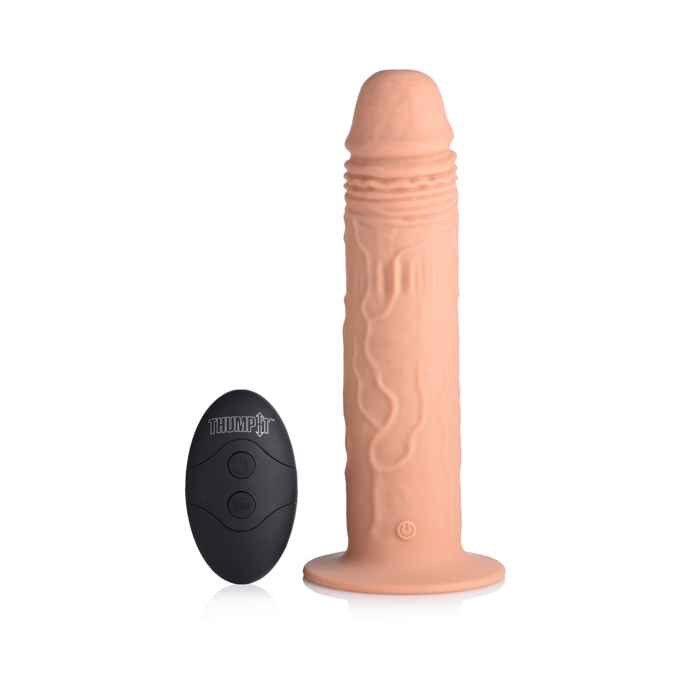XR BRANDS - THUMP IT 7X REMOTE VIBRATING & THUMPING DILDO M